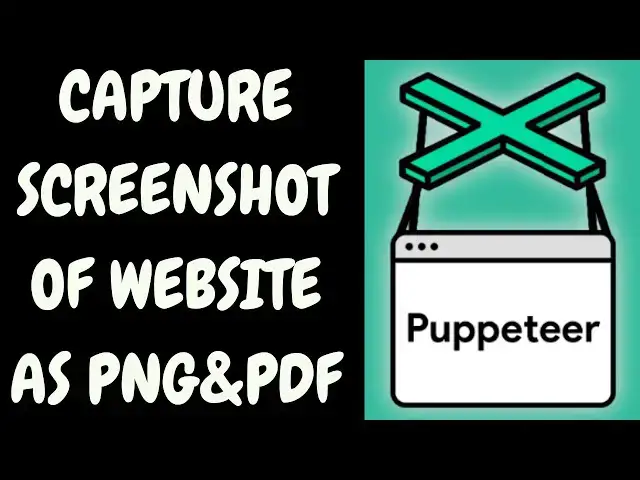 Video thumbnail for Node.js Express Puppeteer Project to Capture Screenshot of Website as PNG Image and PDF in Browser