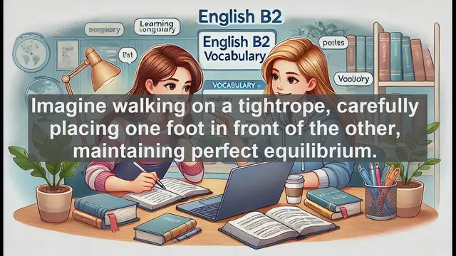 Video thumbnail for 1500 Must Know CEFR B2 Vocabulary - Understanding 'Balanced': From Tightropes to Language