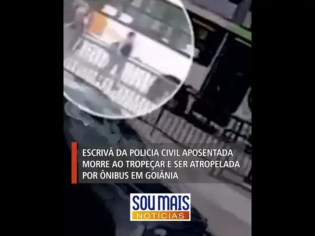 Video thumbnail for Escrivã da Policia Civil aposentada morre após ser atropelada por ônibus em Goiânia