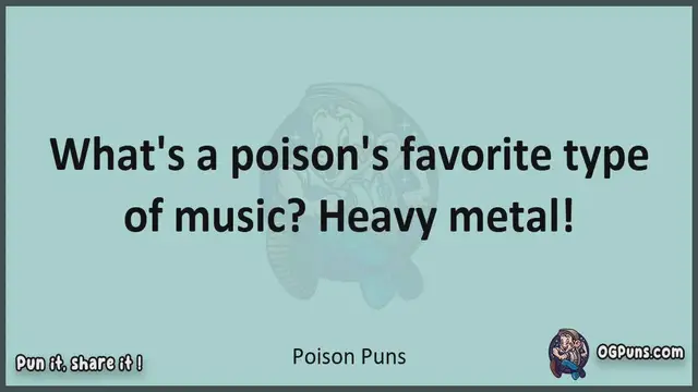 Video thumbnail for Poison - Jokes, Puns, Wordplays, and Laughter