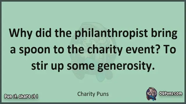 Video thumbnail for Charity - Jokes, Puns, Wordplays, and Laughter
