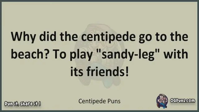 Video thumbnail for Centipede - Jokes, Puns, Wordplays, and Laughter