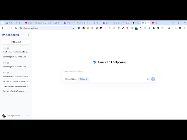 Video thumbnail for This Chinese Deepseek Open Source AI Code Builder is INSANE Builds & Deploy Unlimited Apps For FREE