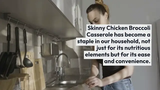 Video thumbnail for Skinny Chicken Broccoli Casserole