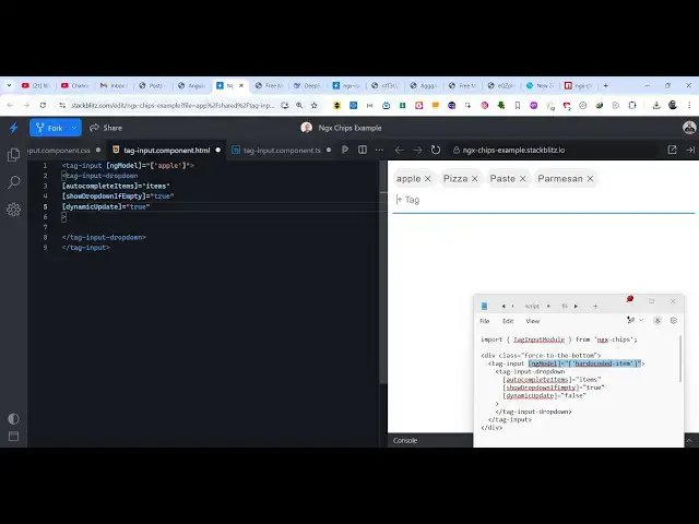 Video thumbnail for Angular ngx-chips Example to Build Autocomplete Tag Input Form Field With Dropdown in Browser