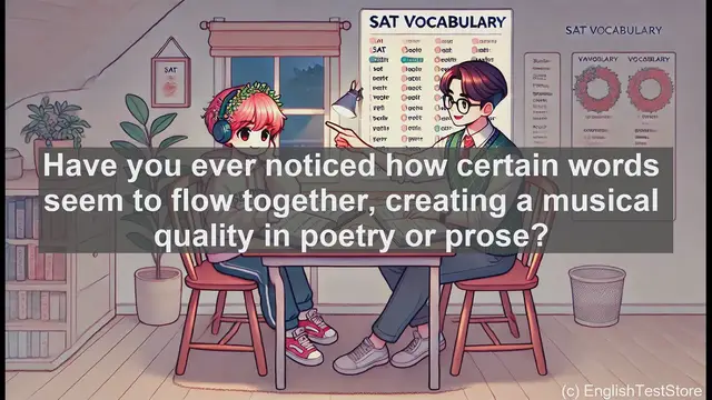 Video thumbnail for 5000 Must Know SAT Vocabulary - Assonant: The Musical Quality of Vowel Sounds in Language