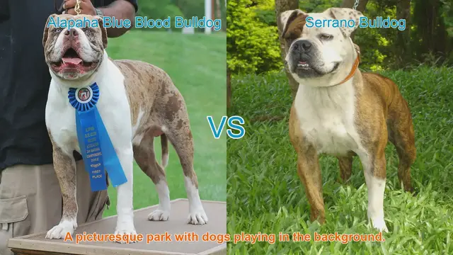 Video thumbnail for Alapaha Blue Blood Bulldog VS Serrano Bulldog