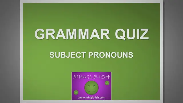 Video thumbnail for Subject Pronouns Grammar Quiz: Choose the Correct Word! #1