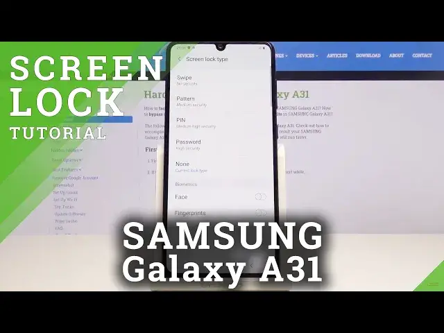 'Video thumbnail for How to Set Up Lock Screen Method in Samsung Galaxy A31 – Add Lock Screen'