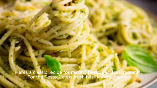 Video thumbnail for Pesto pasta recipe