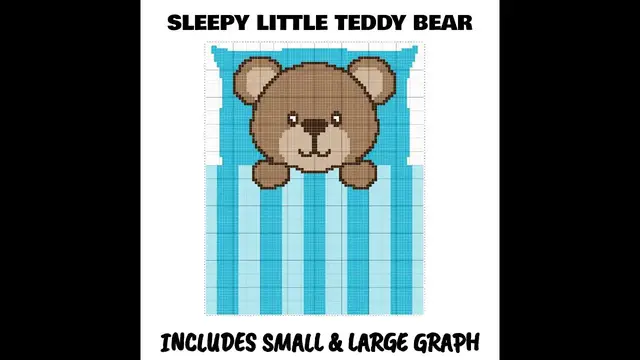 Video thumbnail for Sleepy Little Teddy Bear C2C & Tapestry Crochet Pattern & Chart by Magic Yarn Pixels