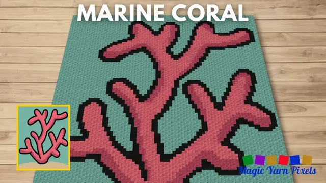Video thumbnail for FREE GRAPH Marine Coral C2C & Tapestry Crochet Pattern | Magic Yarn Pixels