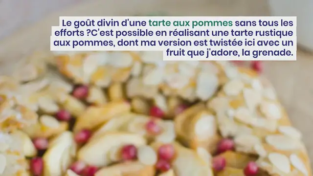 Video thumbnail for Rustic apple, pomegranate and almond tart