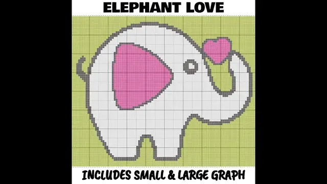 Video thumbnail for Elephant Love C2C & Tapestry Crochet Pattern & Chart | Magic Yarn Pixels