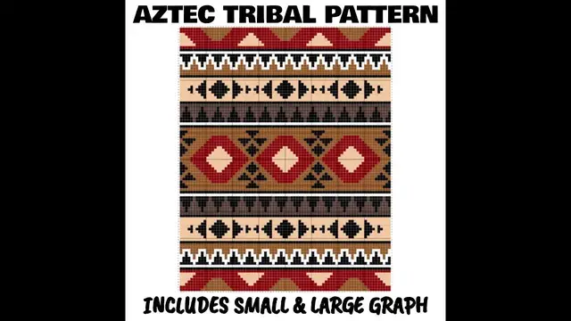 Video thumbnail for Aztec Tribal Pattern C2C & Tapestry Crochet Pattern & Chart by Magic Yarn Pixels