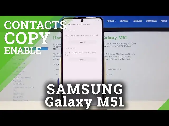 Video thumbnail for How to Copy Contacts in SAMSUNG Galaxy M51 – Transfer Numbers