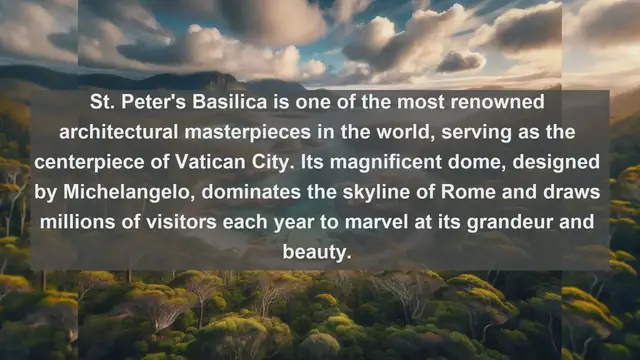 Video thumbnail for Discovering the Architectural Marvels of Vatican City: Top 10 Must-See Landmarks