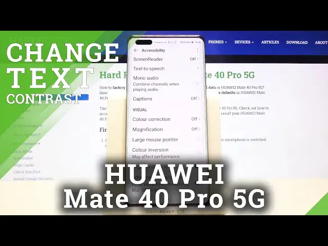 'Video thumbnail for How to Enable High Contrast Text on HUAWEI Mate 40 Pro 5G – Customize Display'
