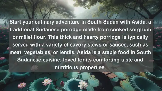 Video thumbnail for Culinary Delights of South Sudan: Top 10 Mouthwatering South Sudanese Dishes You Must Try!