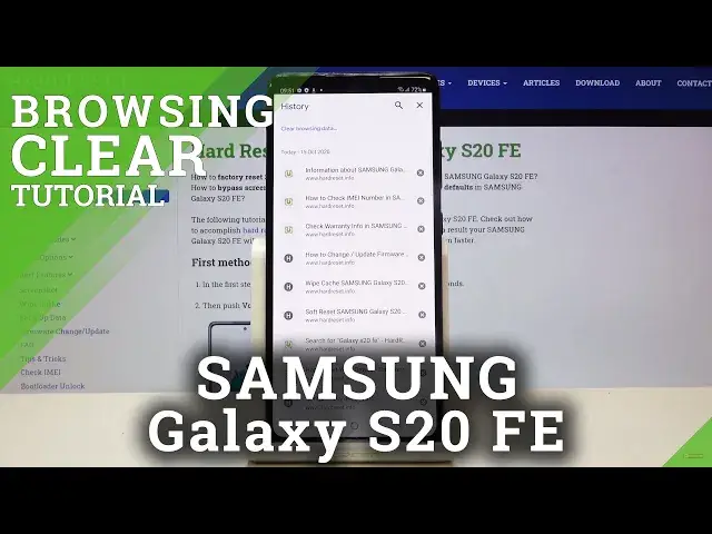 'Video thumbnail for How to Clear Browsing Data in SAMSUNG Galaxy S20 FE – Reset Chrome History'