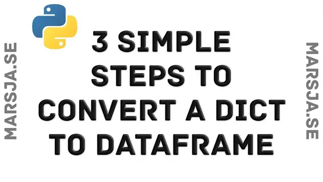 'Video thumbnail for How to convert a Python dictionary to a Pandas dataframe - tutorial'