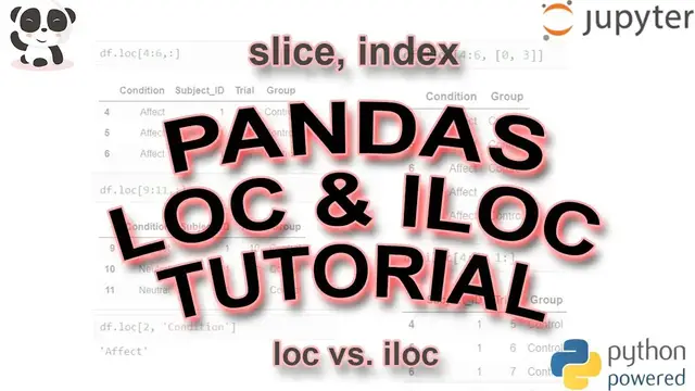 'Video thumbnail for Pandas Tutorial: Slicing & Indexing Using loc & iloc'