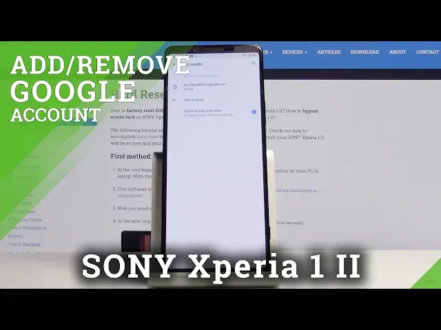 Video thumbnail for How to Manage Google Account on SONY Xperia 1 II – Add and Remove Google Account