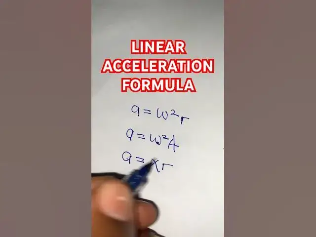 Video thumbnail for Linear Acceleration Formula