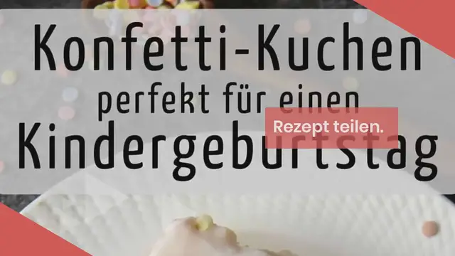 Video thumbnail for Konfetti-Kuchen vom Blech für Kindergeburtstage einfach selbst zubereiten – schnelles und simples Tassenrezept (2023)