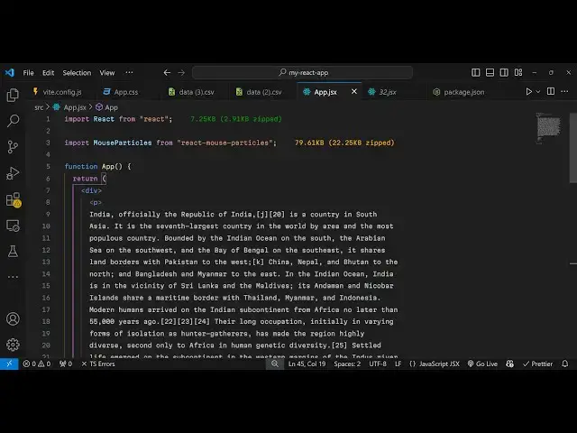 Video thumbnail for Build a React.js Mouse Particle Animation Effect Using react-mouse-particles Library in Browser
