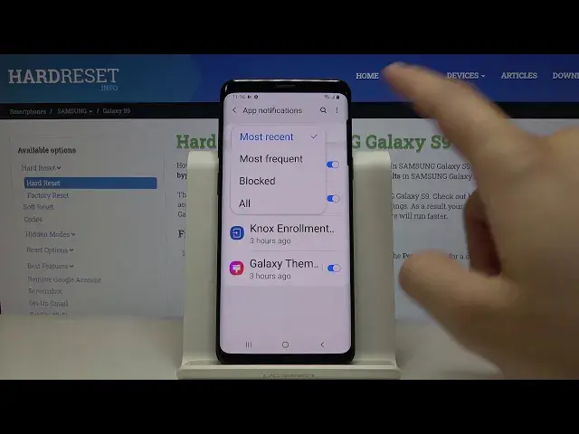 Video thumbnail for How to Change Notification Settings on SAMSUNG Galaxy S9 - Turn On / Off Apps Notifications