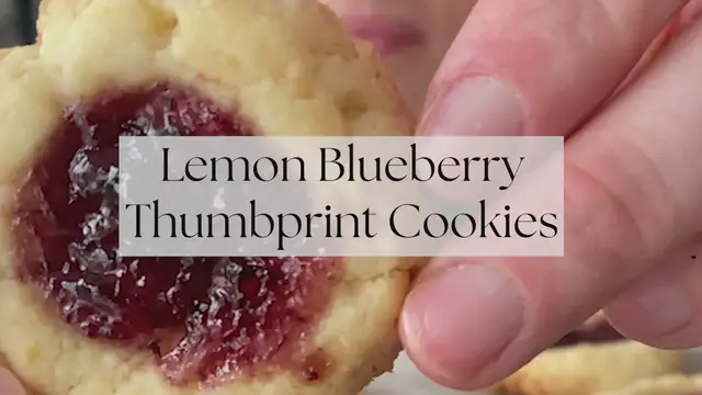 Video thumbnail for Lemon Blueberry Thumbprint Cookies
