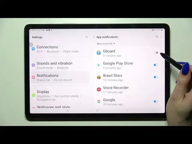 'Video thumbnail for Samsung Galaxy Tab S8 - How To Turn On & Off App Notifications'