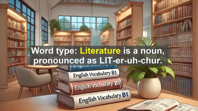 Video thumbnail for 2500 Must Know CEFR B1 Vocabulary - What is Literature? Exploring the Power of Written Expression