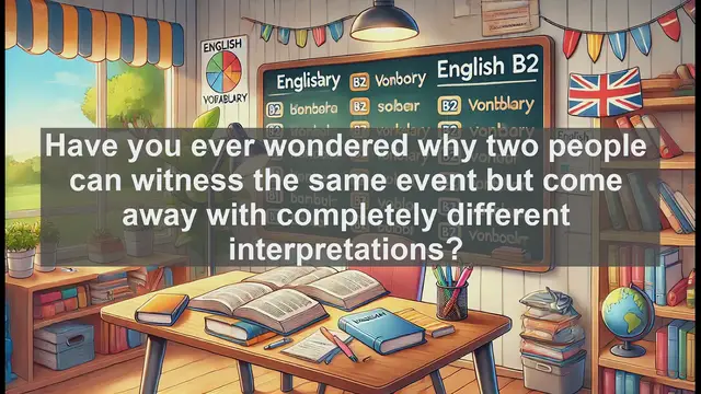 Video thumbnail for 1500 Must Know CEFR B2 Vocabulary - Understanding Perception: How We Interpret the World
