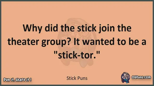 Video thumbnail for Stick - Jokes, Puns, Wordplays, and Laughter