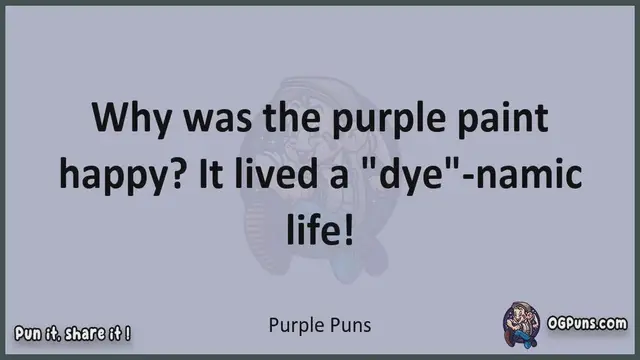 Video thumbnail for Purple - Jokes, Puns, Wordplays, and Laughter