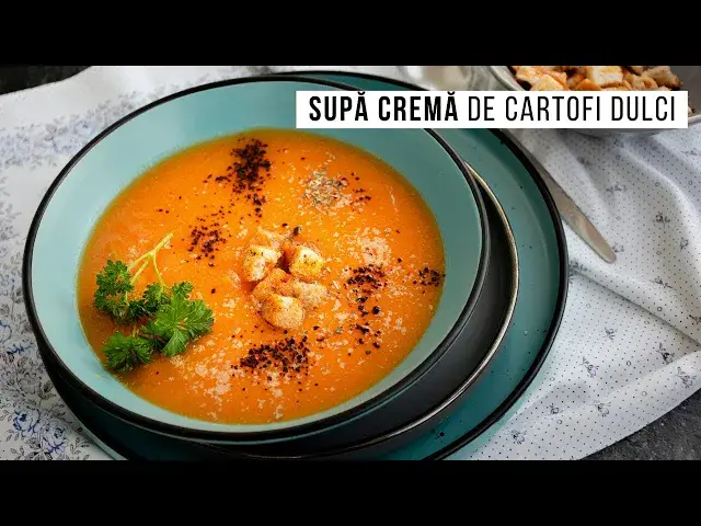 Video thumbnail for Supă cremă de cartofi dulci, catifelată și delicioasă | Bucate Aromate