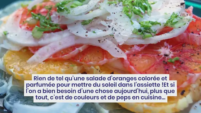 Video thumbnail for Salade d’oranges à la marocaine, fleur d’oranger-miel-cannelle