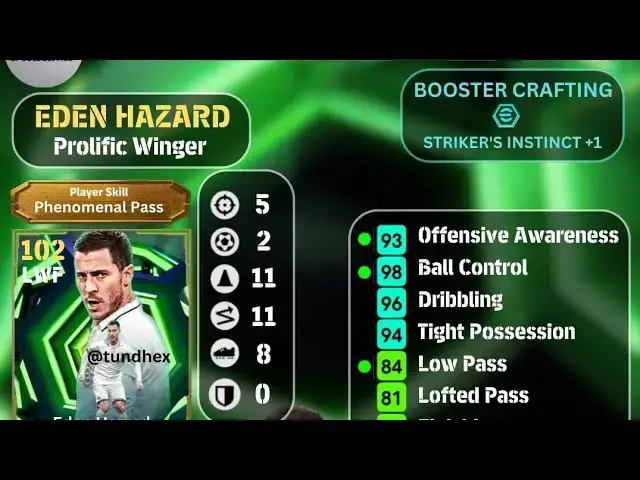 'Video thumbnail for FREE HAZARD IS A BEAST馃敟馃敟EDEN HAZARD馃敟馃敟(102 training guide)#efootball'