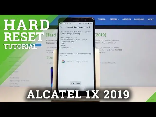Video thumbnail for How to Hard Reset ALCATEL 1X 2019 – Wipe Data