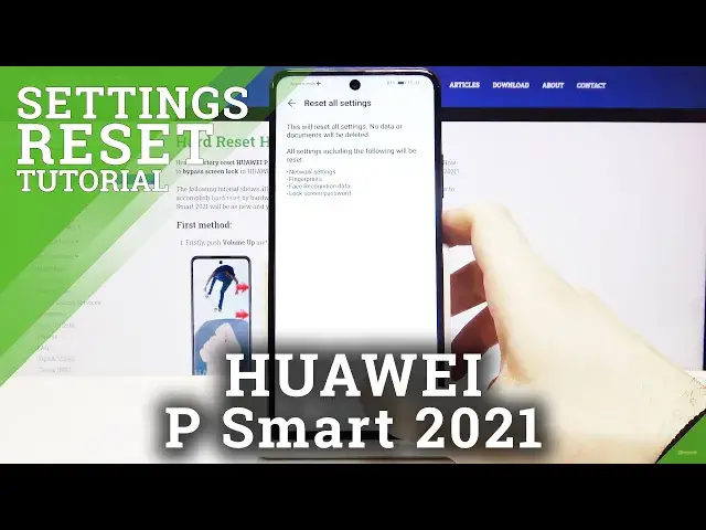 'Video thumbnail for How to Reset Settings on HUAWEI P Smart 2021 – Default Configuration'