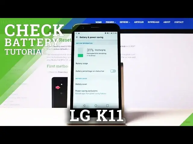 'Video thumbnail for How to Locate Battery Percentage in LG K11 – Show Battery Level'