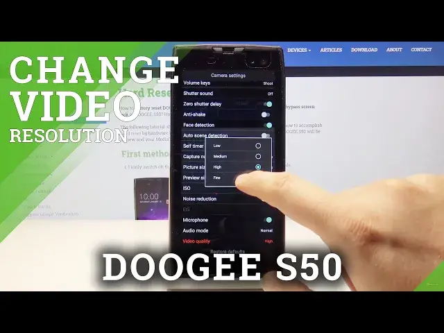 'Video thumbnail for How to Change Video Quality in Doogee S50 - Set Up Recording Resolution'
