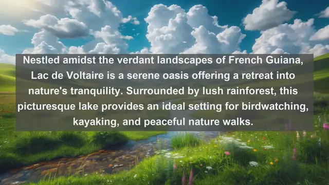 Video thumbnail for Exploring the Enchantment: Top 10 Famous Lakes in French Guiana