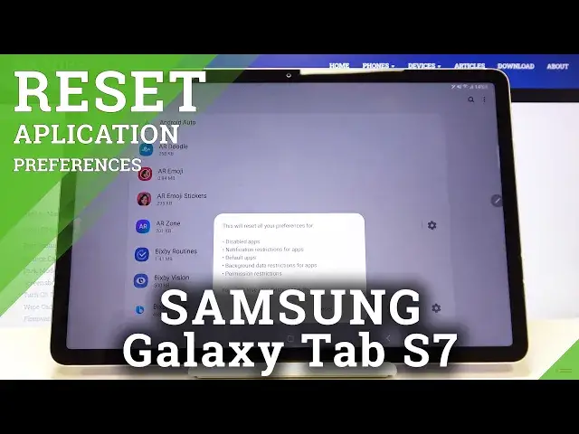 'Video thumbnail for How to Reset App Preferences in SAMSUNG Galaxy Tab S7 - Restore Original Defaults'