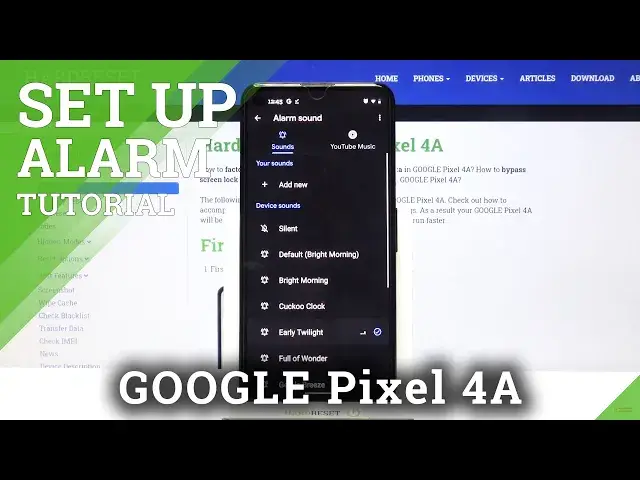 'Video thumbnail for How to Set Up Alarm Clock in Google Pixel 4A – Customize Alarm'