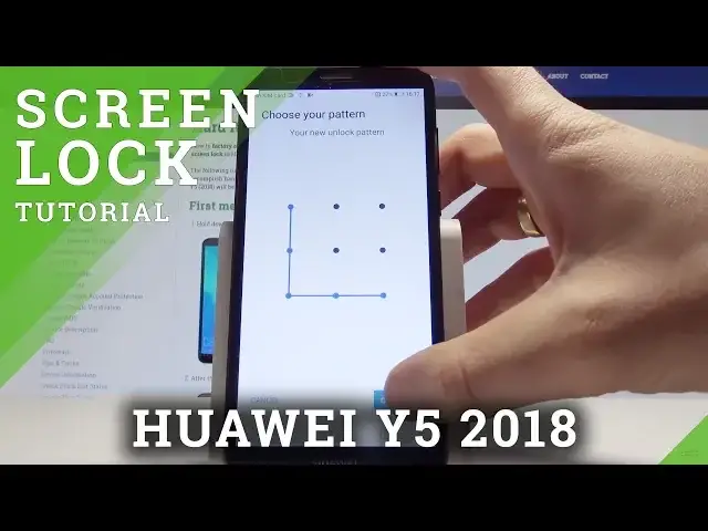 'Video thumbnail for How to Add Screen Lock in HUAWEI Y5 (2018) - Set Up Pattern & Password'