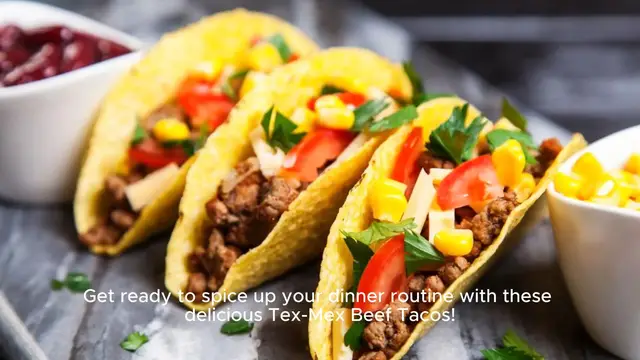 Video thumbnail for Tex-Mex Beef Tacos Recipe