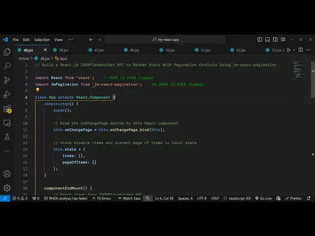 Video thumbnail for Build a React.js REST API to Render Posts With Pagination Controls Using jw-react-pagination in JSX